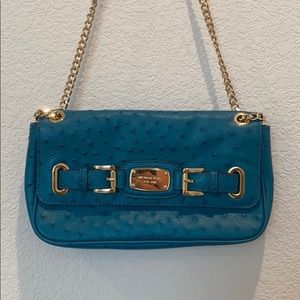 Michael Kors teal small shoulder bag